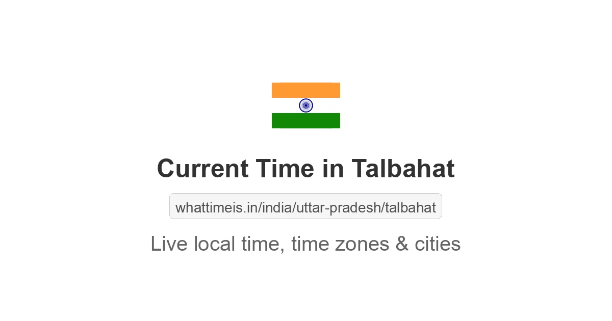 Current Time in Talbahat