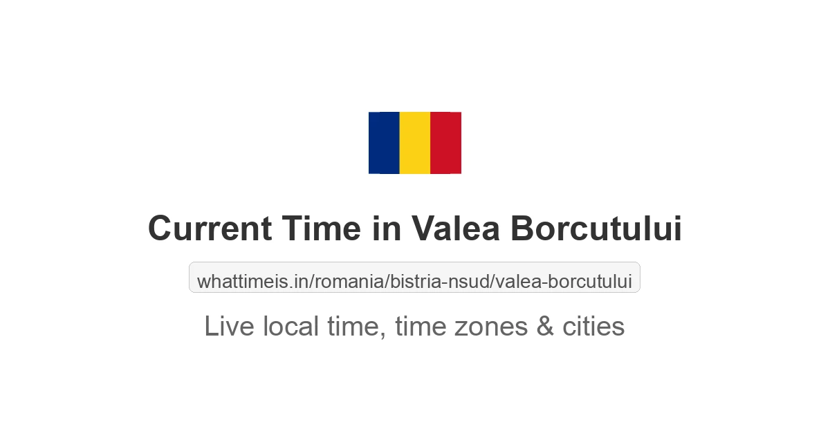 Current Time in Valea Borcutului