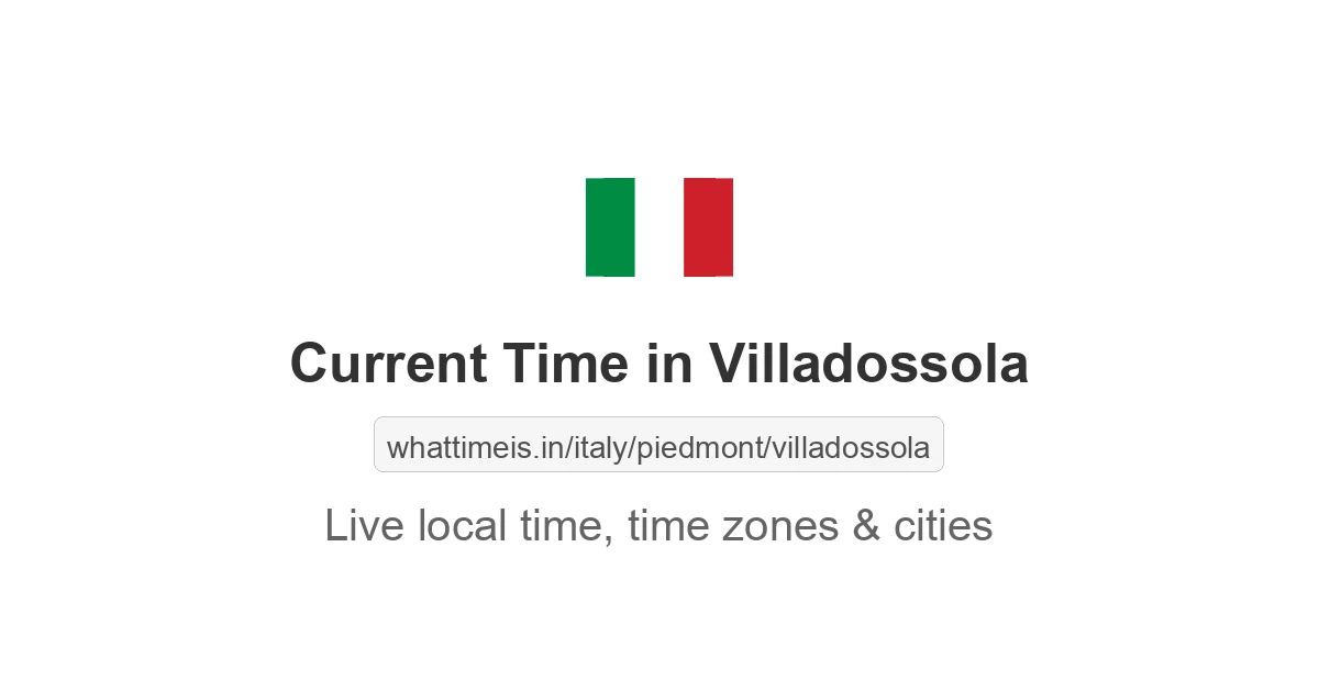 Current Time in Villadossola