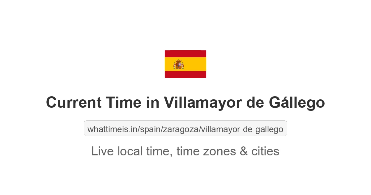 Current Time in Villamayor de Gállego