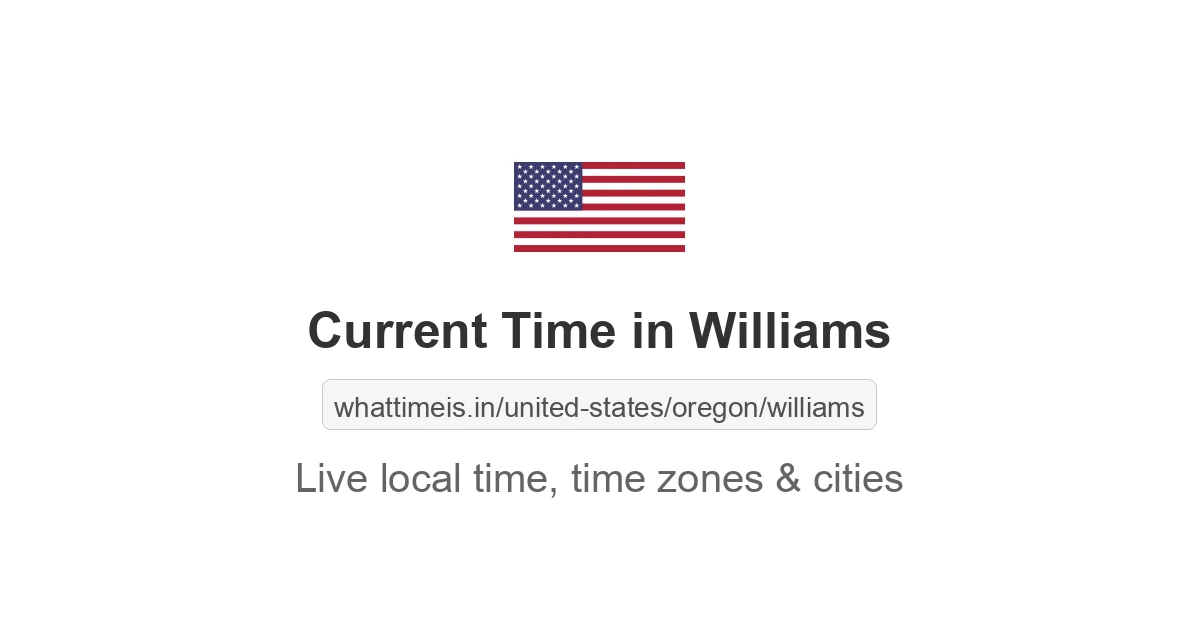 Current Time in Williams