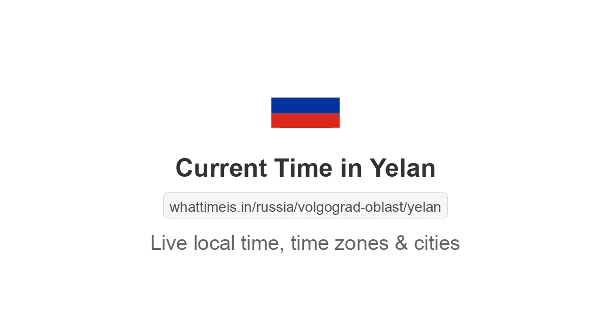 Current Time in Yelan