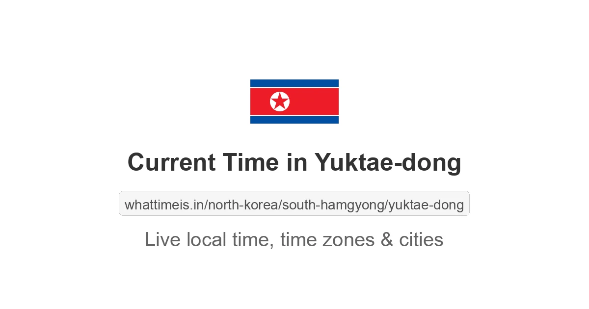 Current Time in Yuktae-dong
