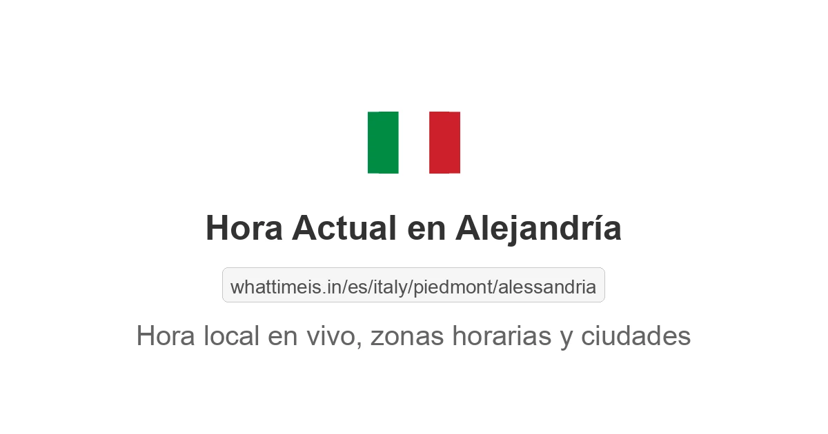 Hora actual en Alejandría