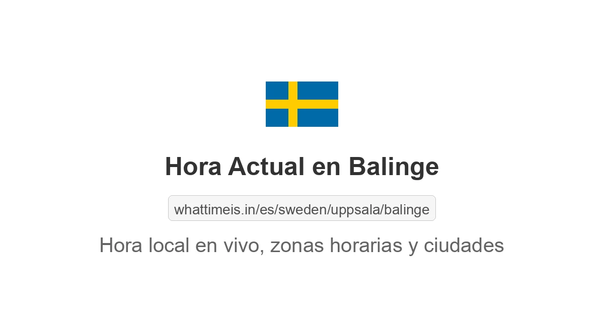 Hora actual en Balinge