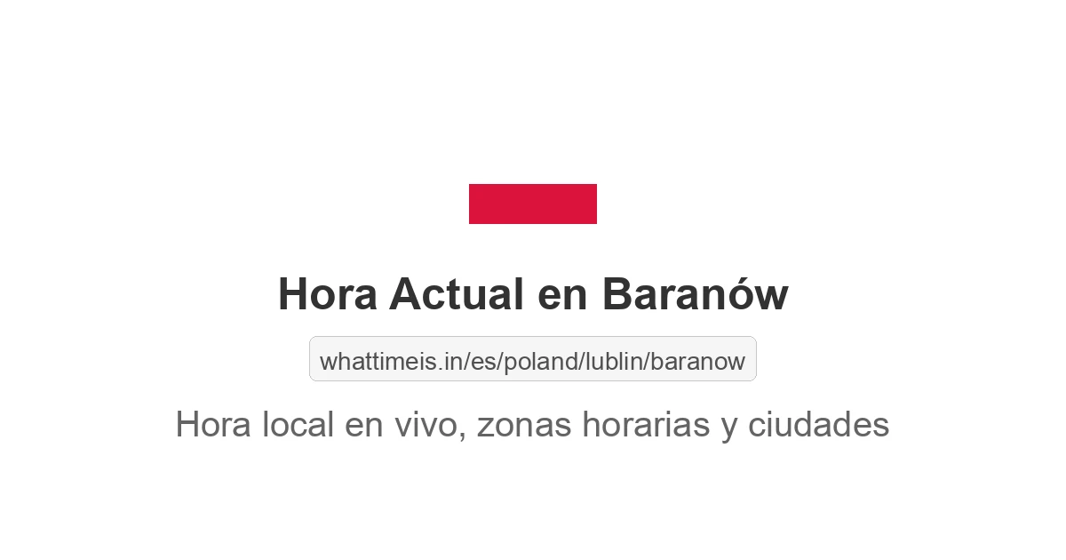 Hora actual en Baranów