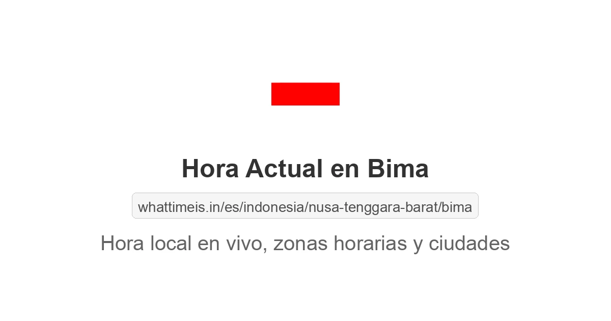Hora actual en Bima
