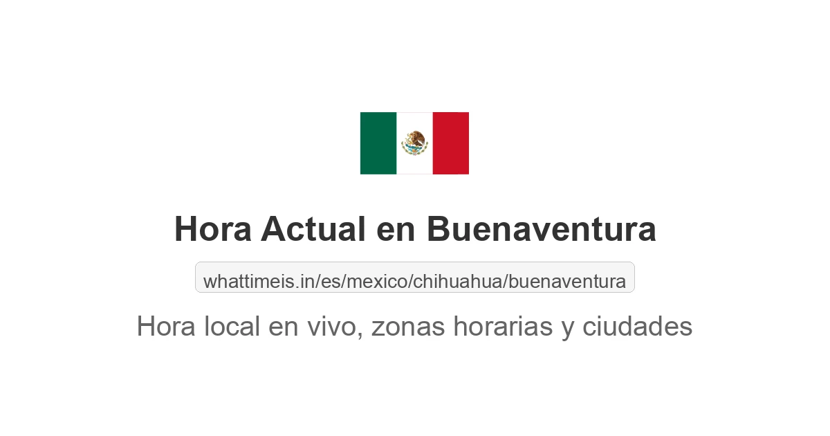 Hora actual en Buenaventura