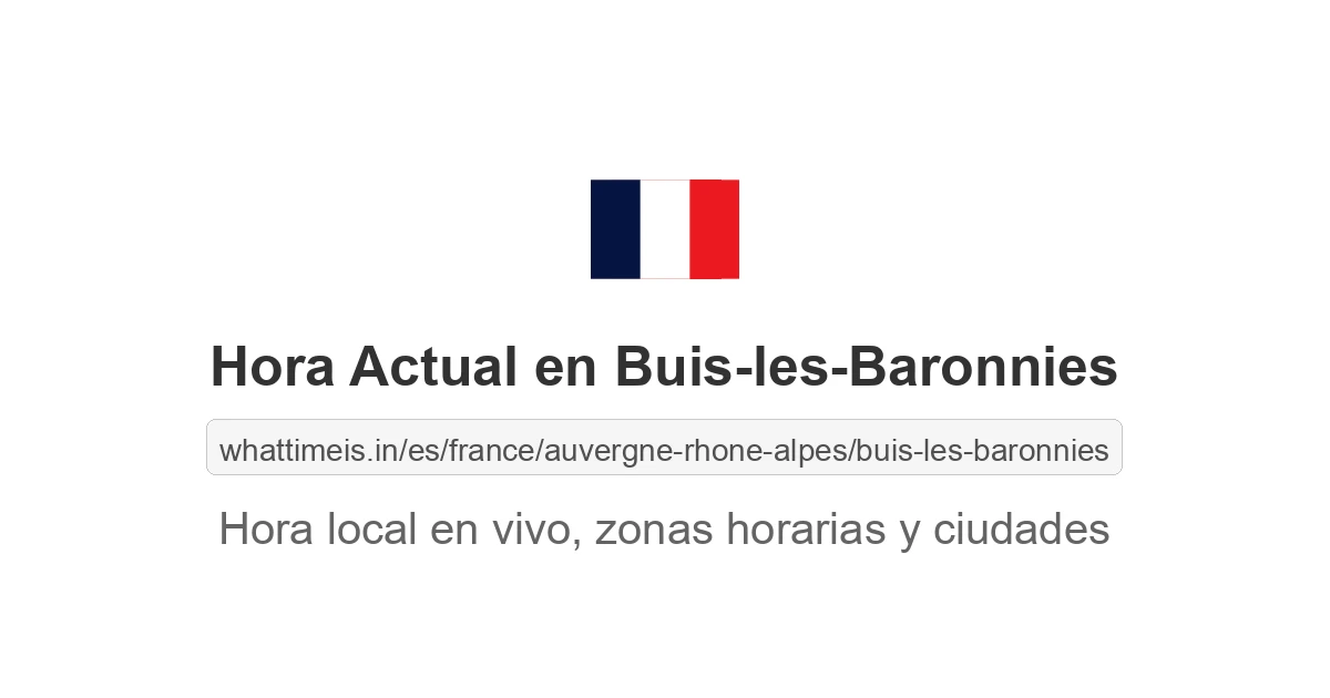 Hora actual en Buis-les-Baronnies