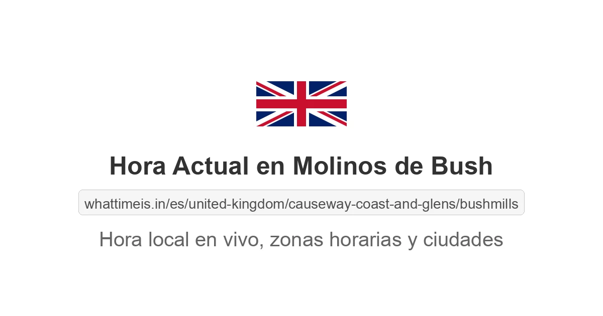 Hora actual en Molinos de Bush