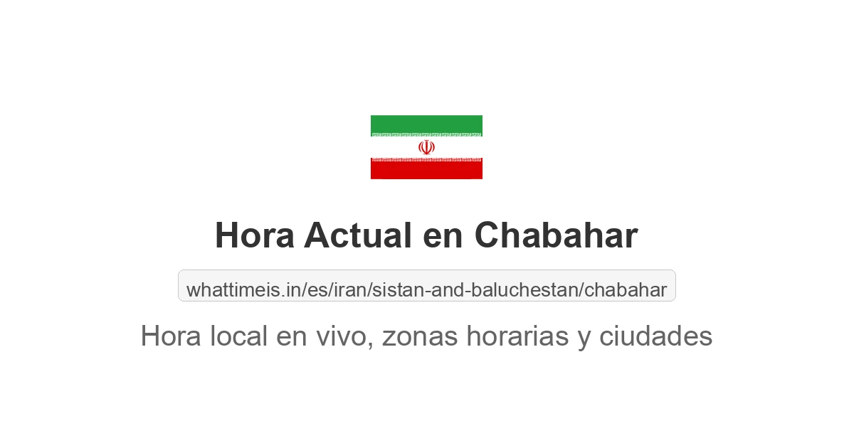 Hora actual en Chabahar