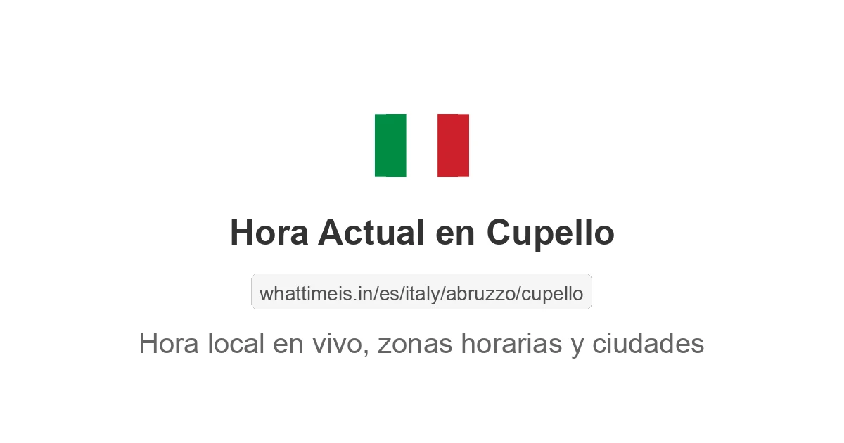 Hora actual en Cupello
