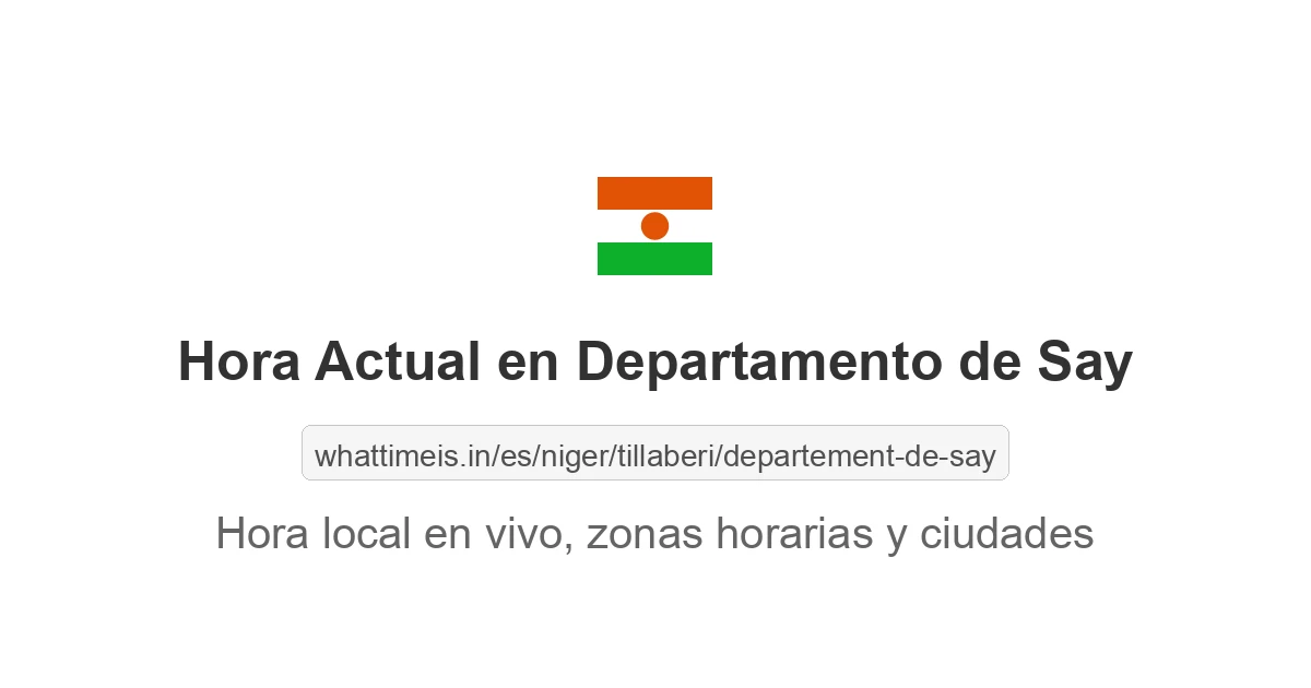 Hora actual en Departamento de Say