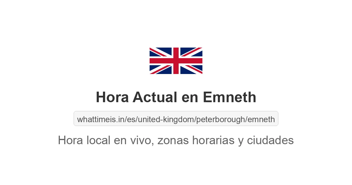 Hora actual en Emneth