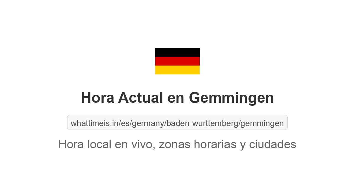 Hora actual en Gemmingen