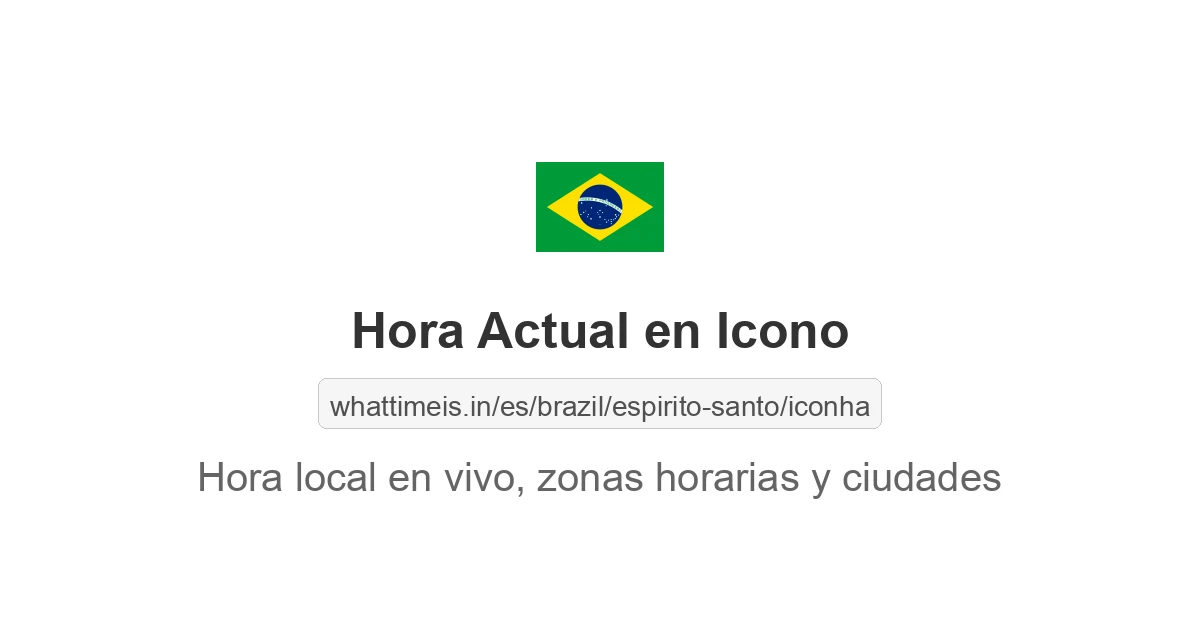 Hora actual en Icono