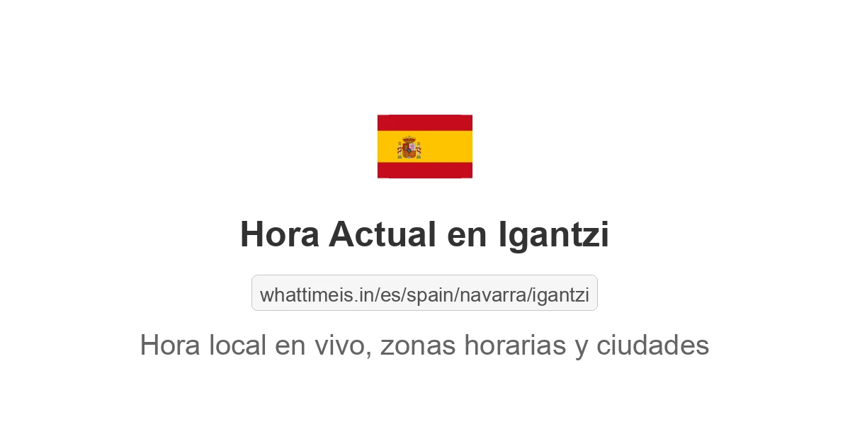 Hora actual en Igantzi
