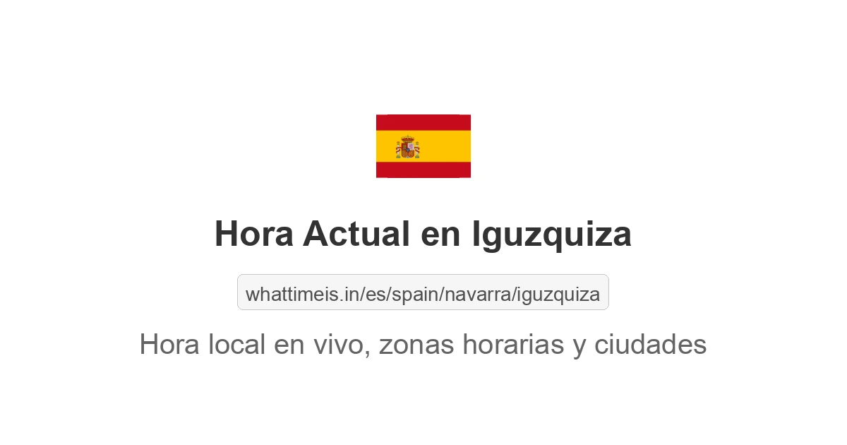 Hora actual en Iguzquiza