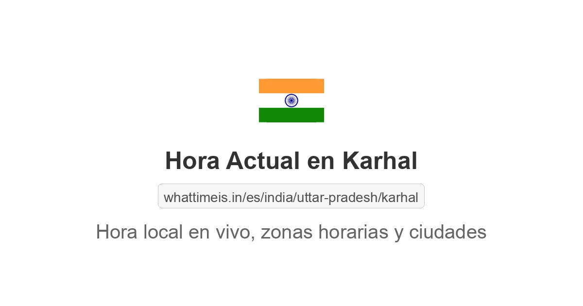 Hora actual en Karhal