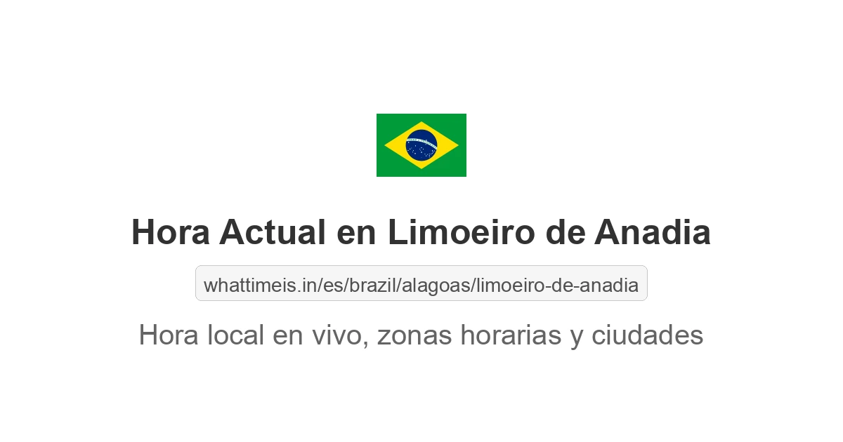 Hora actual en Limoeiro de Anadia