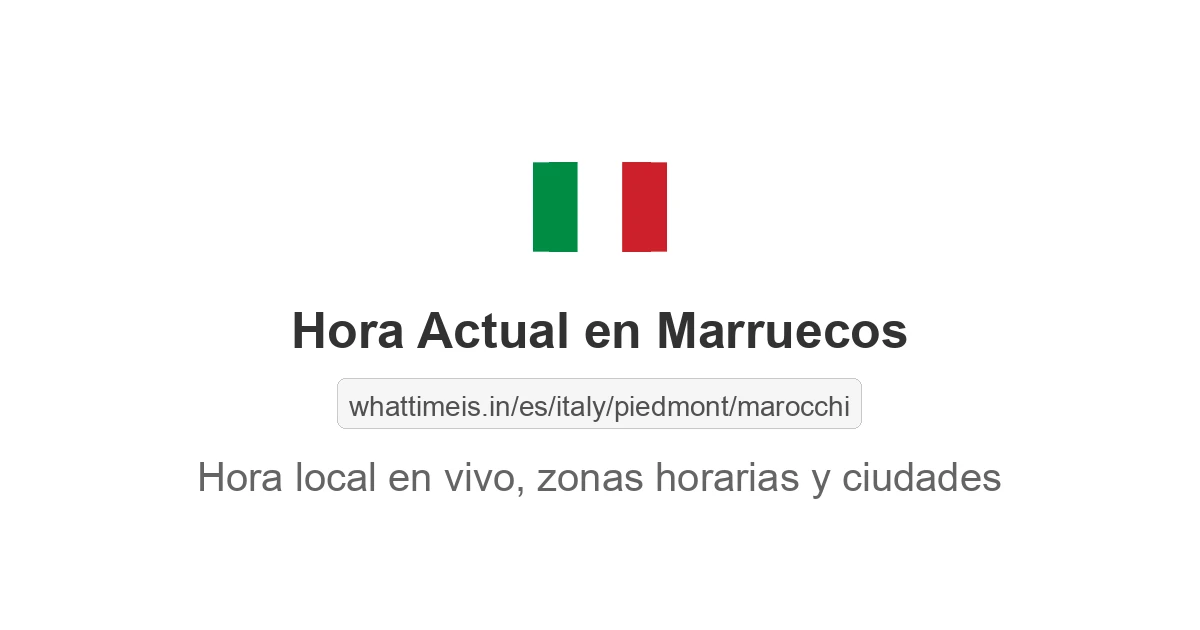 Hora actual en Marruecos