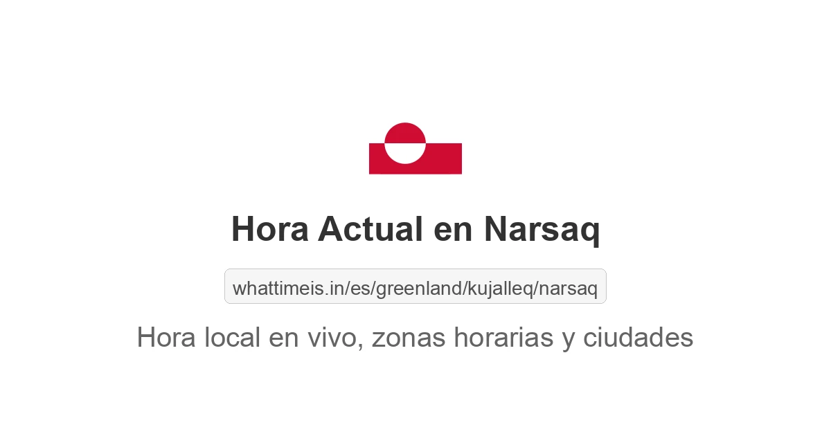 Hora actual en Narsaq