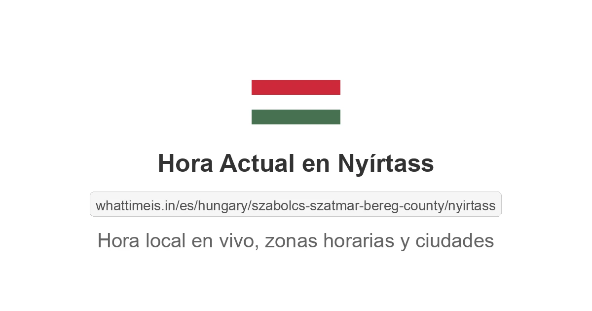 Hora actual en Nyírtass