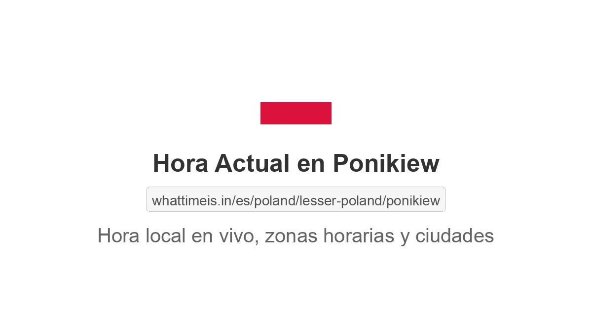 Hora actual en Ponikiew