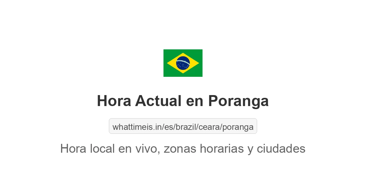 Hora actual en Poranga