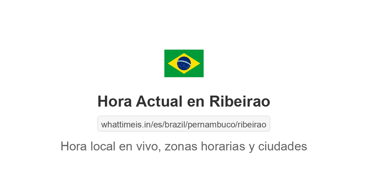 Hora actual en Ribeirao