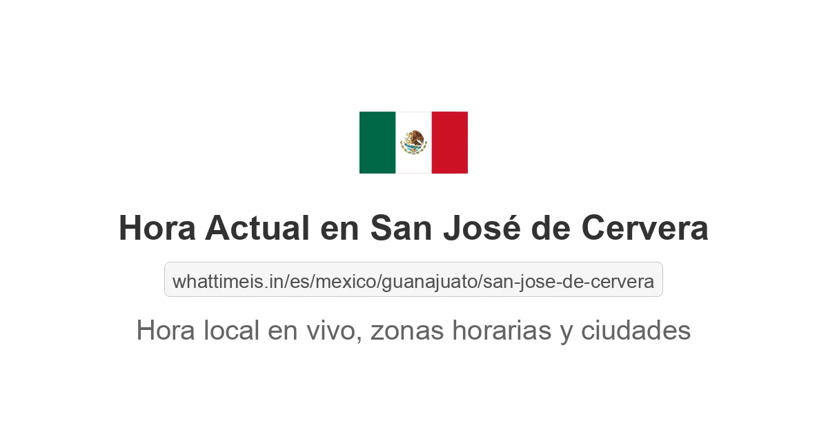 Hora actual en San José de Cervera