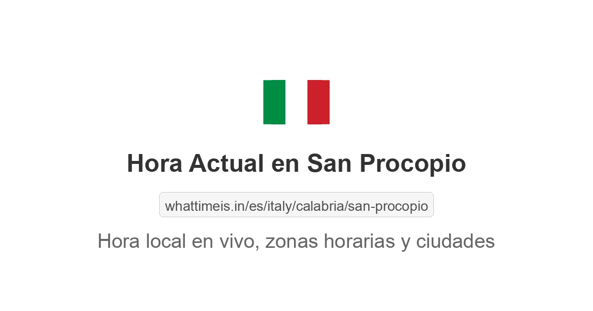 Hora actual en San Procopio