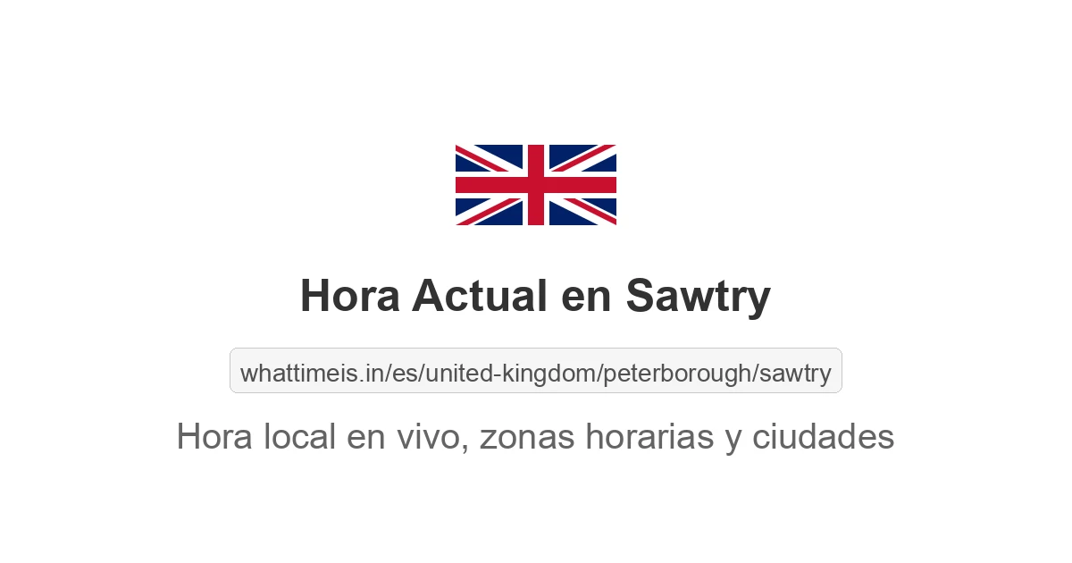 Hora actual en Sawtry