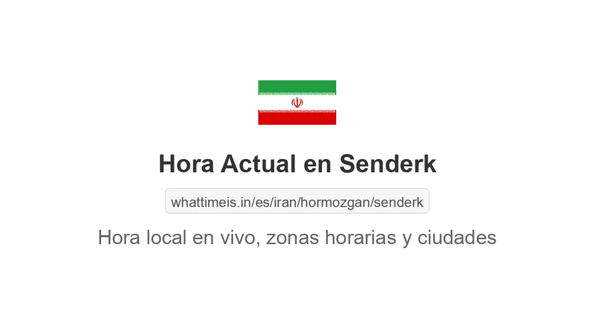 Hora actual en Senderk