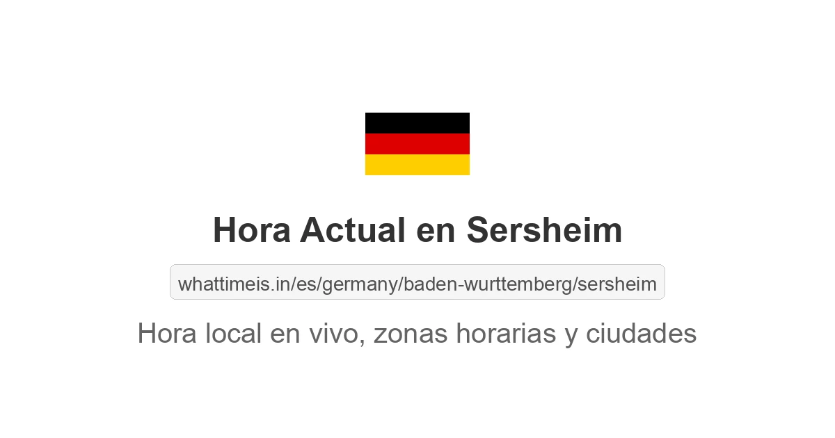 Hora actual en Sersheim