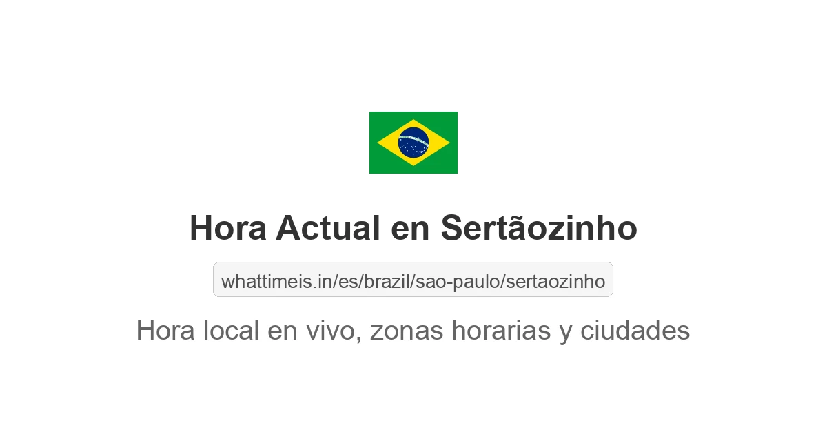 Hora actual en Sertãozinho