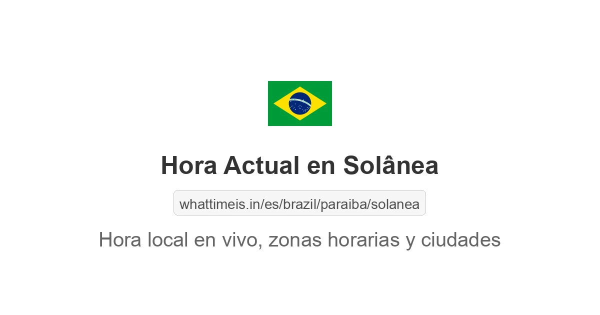 Hora actual en Solânea