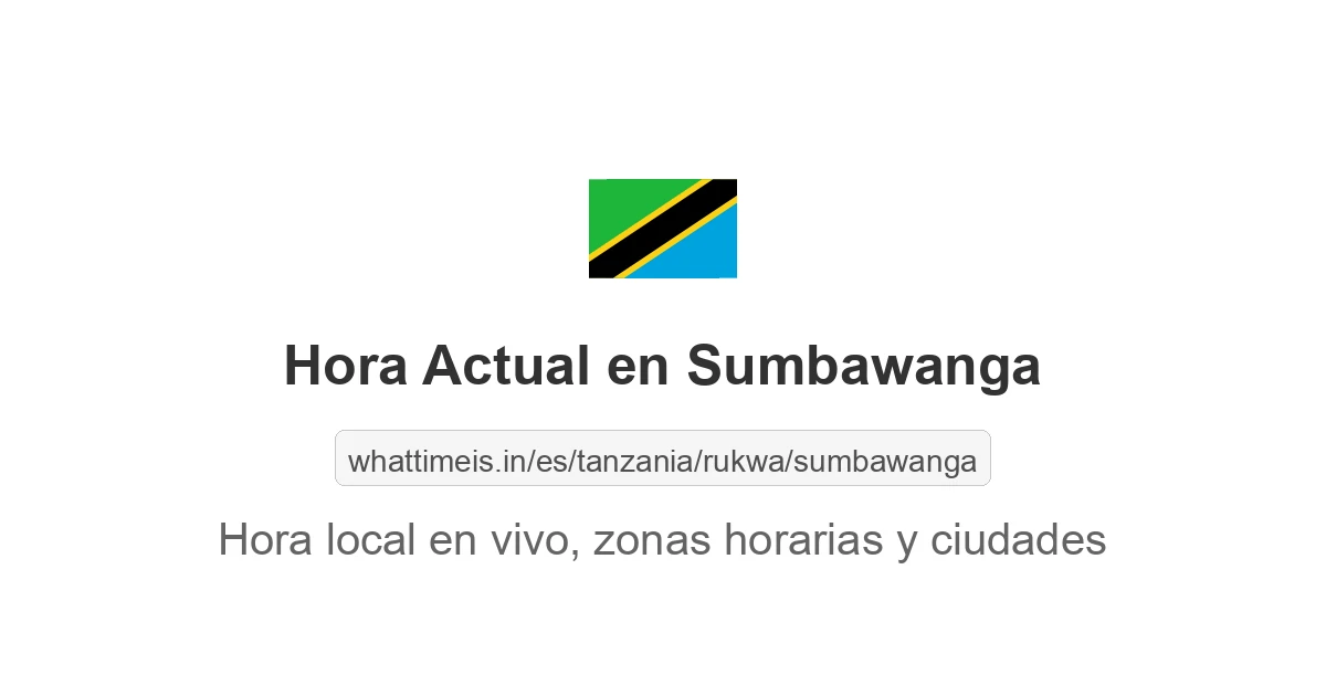 Hora actual en Sumbawanga