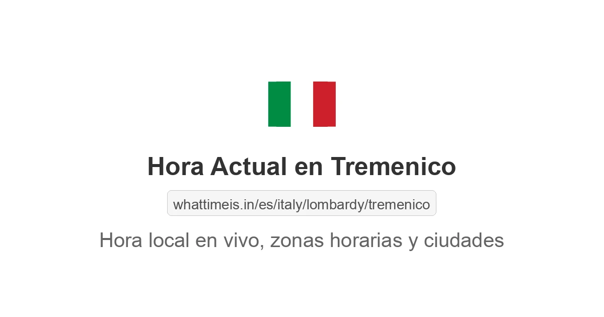 Hora actual en Tremenico