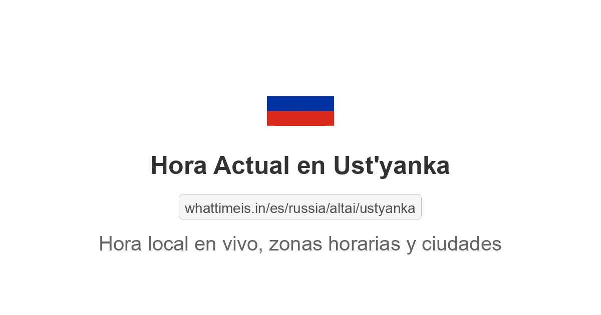 Hora actual en Ust'yanka