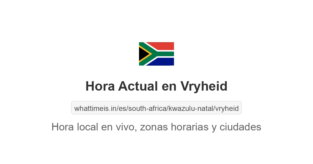Hora actual en Vryheid