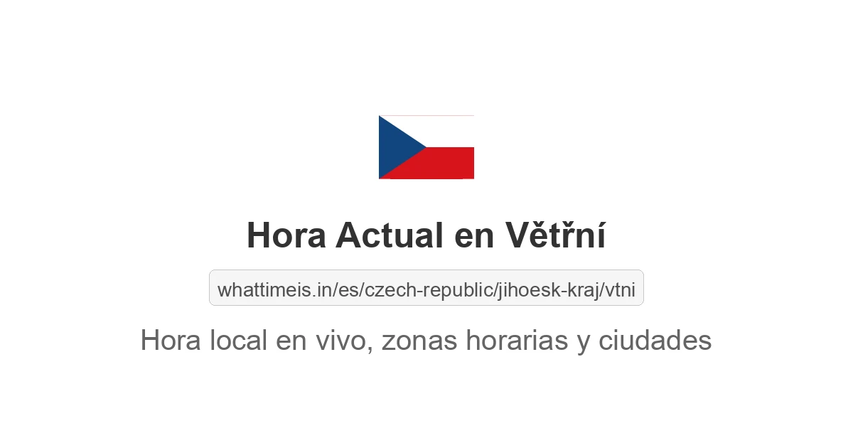 Hora actual en Větřní