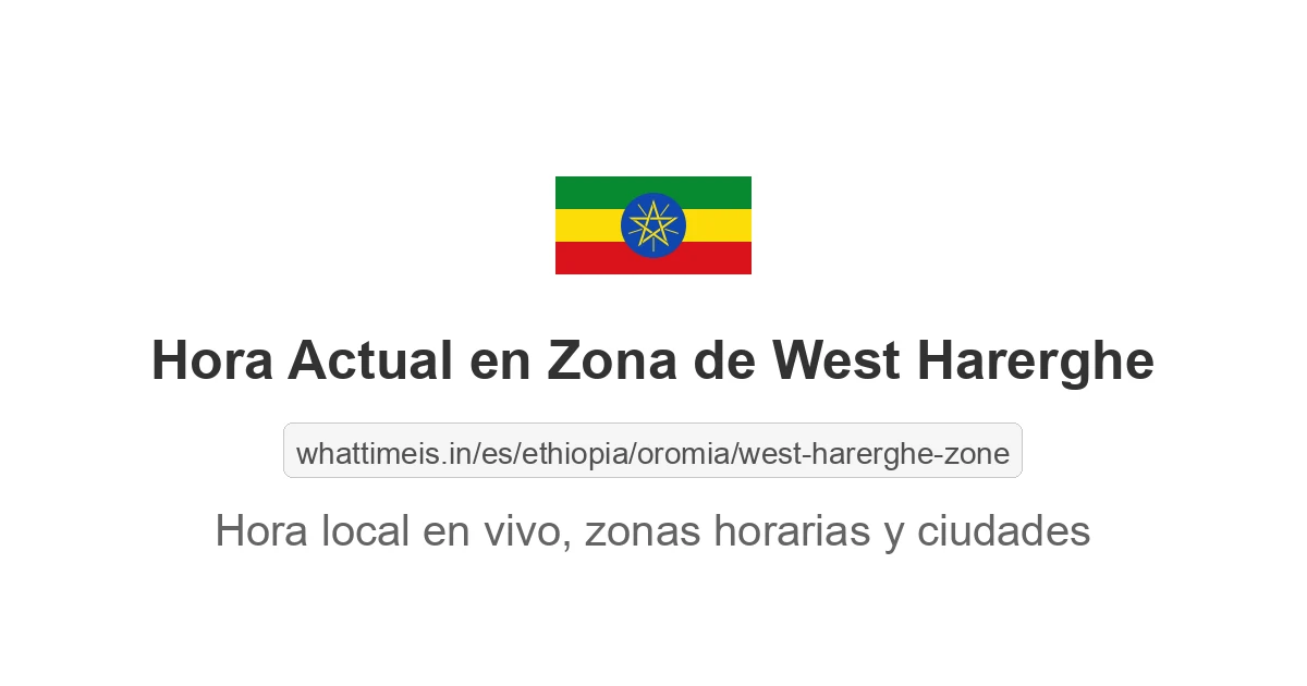 Hora actual en Zona de West Harerghe