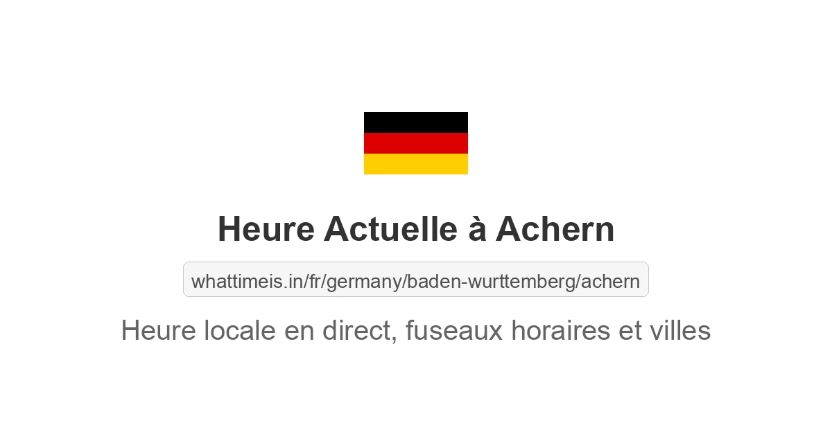 Heure actuelle à Achern