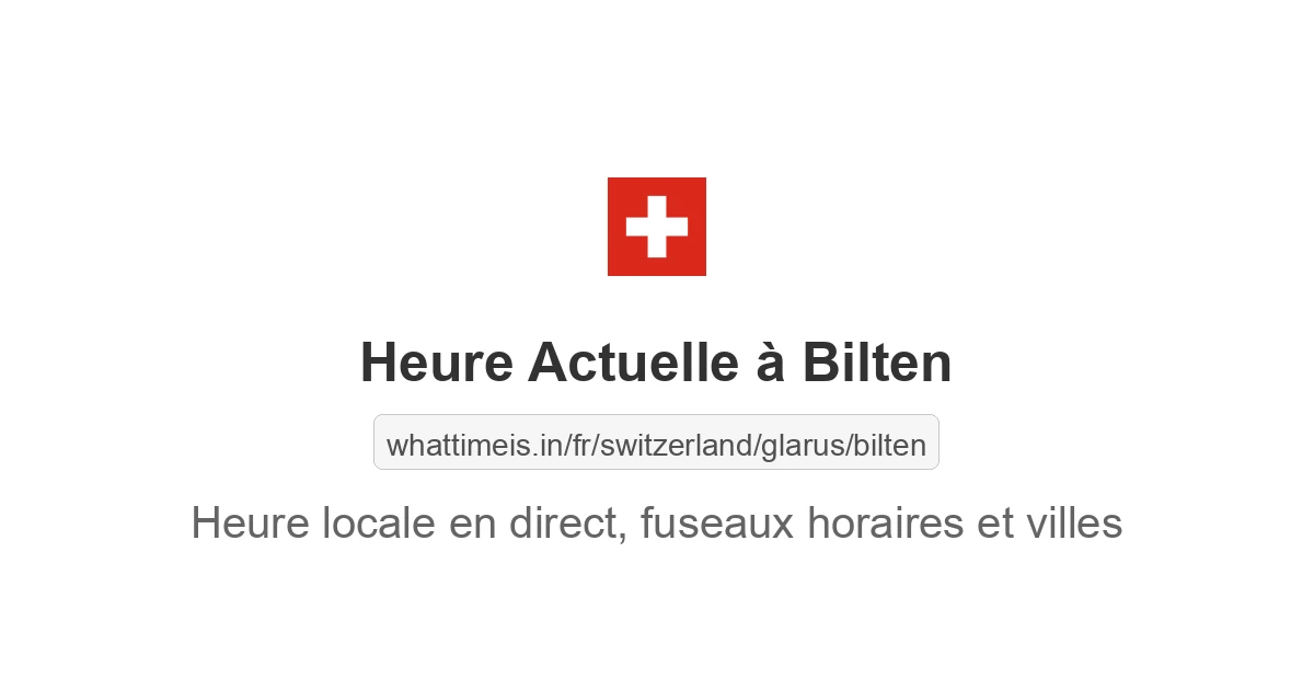 Heure actuelle à Bilten