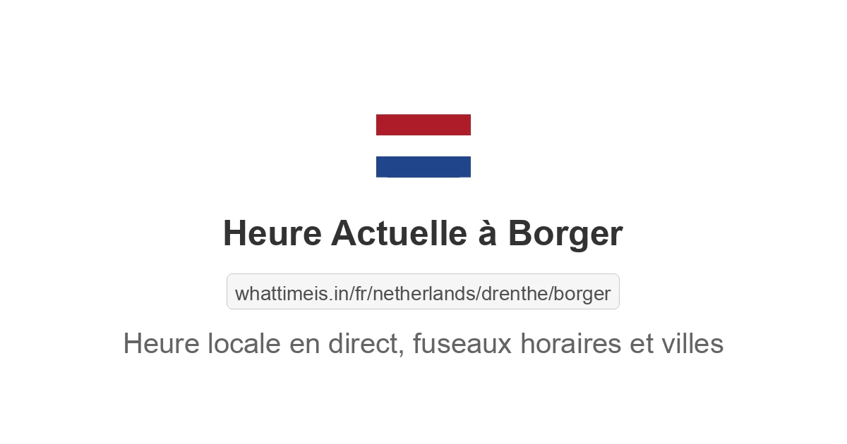 Heure actuelle à Borger