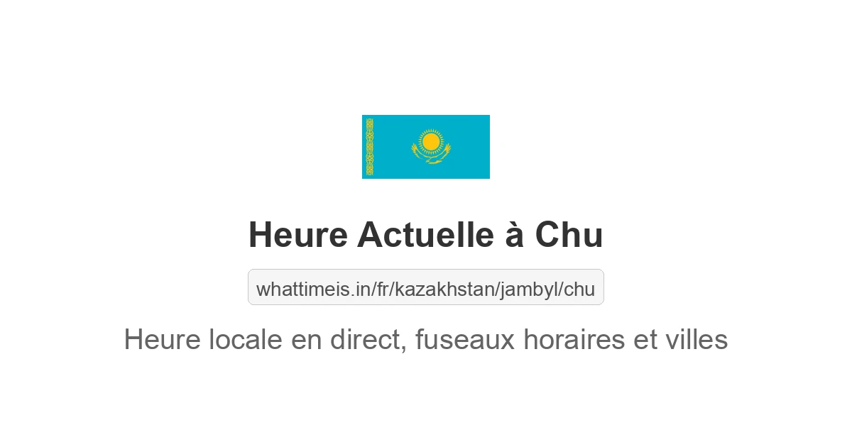 Heure actuelle à Chu
