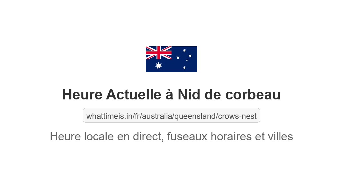 Heure actuelle à Nid de corbeau
