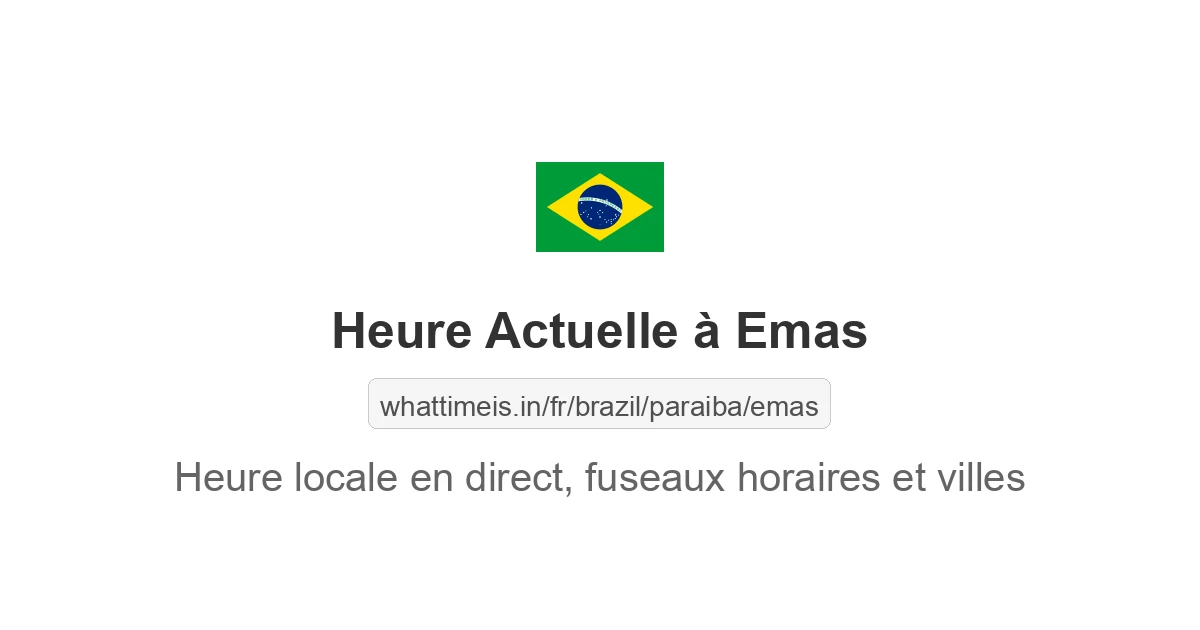 Heure actuelle à Emas