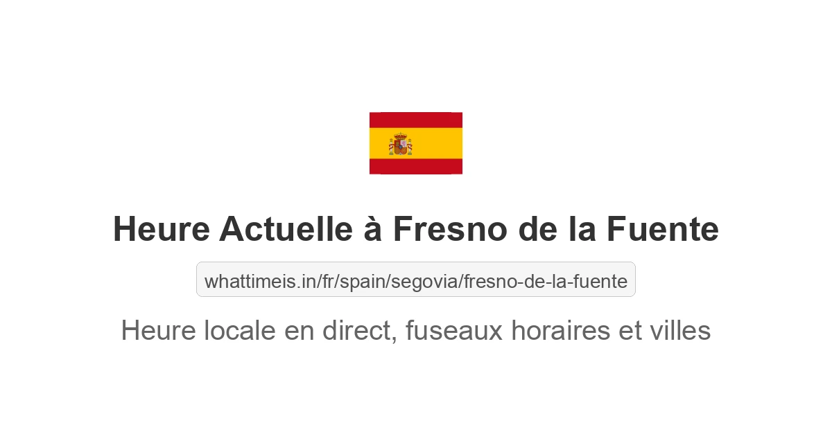 Heure actuelle à Fresno de la Fuente